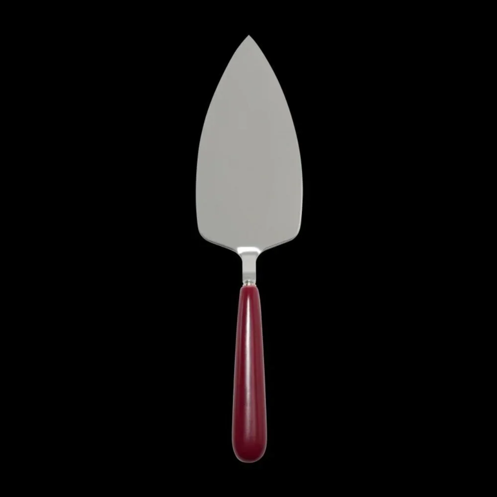 Noon & Moon Pie Server Cherry Lacquer stainless steel with ceramic handle New